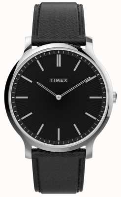 Timex Galerie des hommes | cadran noir | montre en cuir noir TW2V28300