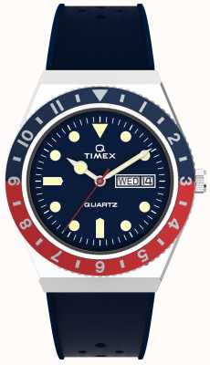 Timex Montre Q timex lunette bicolore rouge et bleu TW2V32100