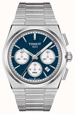 Tissot Prx auto chrono valjoux bleu acier T1374271104100