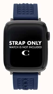 Coach Bracelet Apple Watch (42/44/45mm) silicone bleu 14700045