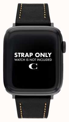 Coach Bracelet Apple Watch (42/44/45mm) cuir noir 14700085