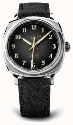 Duckworth Prestex Vérimatique | automatique | cadran noir | bracelet en cuir suédé noir D891-01-N