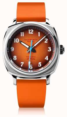 Duckworth Prestex Vérimatique | automatique | cadran orange | bracelet en caoutchouc orange D891-05-OR