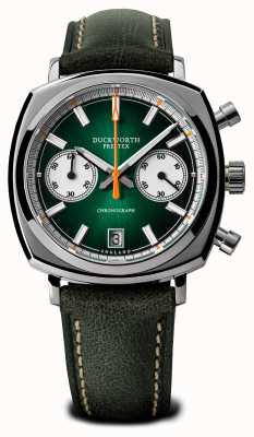 Duckworth Prestex Chrono 42 | cadran vert | bracelet en cuir vert D550-04-E