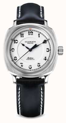 Duckworth Prestex Bolton verimatique | automatique | cadran blanc | bracelet en cuir noir D703-02-A