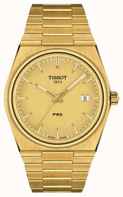 Tissot Prx 40 205 | cadran or | bracelet en acier plaqué pvd or T1374103302100