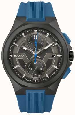 Bulova Maquina chronographe caoutchouc bleu 98B380