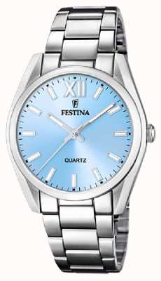 Festina Femme | cadran bleu | bracelet en acier inoxydable F20622/3
