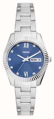 Fossil Scarlette femme | cadran bleu | bracelet en acier inoxydable ES5197
