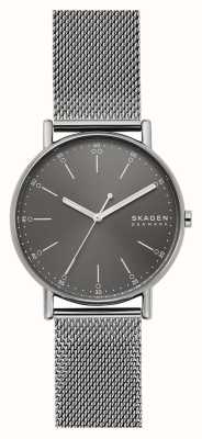 Skagen Bracelet homme maille milanaise plaqué gris signature SKW6577