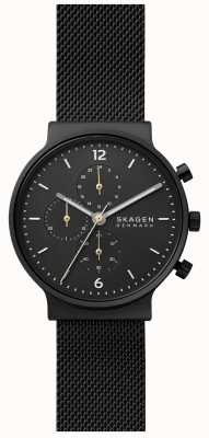 Skagen Ancher chronographe minuit montre en maille d'acier inoxydable SKW6762