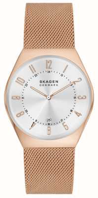 Skagen Montre-bracelet à mailles en acier inoxydable doré rose Grenen SKW6818