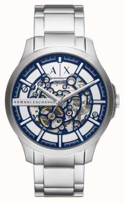 Armani Exchange Automatique pour hommes | cadran blanc | bracelet en acier inoxydable AX2416