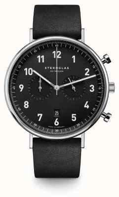 STERNGLAS Chrono 43mm quartz noir / noir S01-CH03-VI15