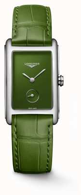LONGINES Montre Dolcevita cadran vert bracelet cuir vert L55124602