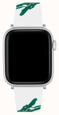 Lacoste Bracelet Apple Watch silicone blanc et vert 2050016
