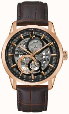 Bulova Sutton 43mm automatique or rose 97A169