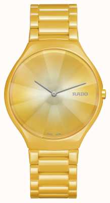 RADO Véritable montre à quartz jaune fine R27122252