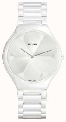 RADO Véritable montre à quartz en céramique blanche fine R27007032