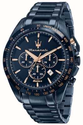 Maserati Solaire homme | cadran chronographe bleu | acier inoxydable bleu R8873649001