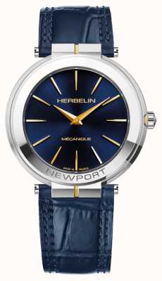 Herbelin Newport slim homme bracelet cuir bleu 1222/t15bl 1222T15BL