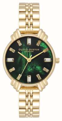 Olivia Burton Femme | bracelet doré | cadran vert OB16DC02