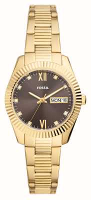 Fossil Femme | cadran marron | bracelet en acier inoxydable doré ES5206