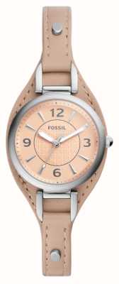 Fossil Femme | cadran rose | bracelet en éco-cuir rose ES5213
