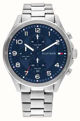 Tommy Hilfiger Axel homme | cadran chronographe bleu | bracelet en acier inoxydable 1792007