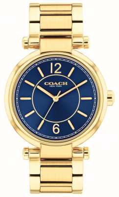 Coach Caré unisexe | cadran bleu | bracelet doré 14504046