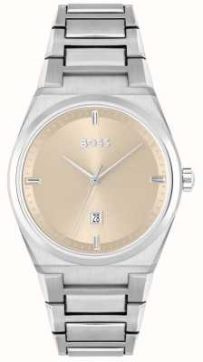 BOSS Pilote femme | cadran champagne | bracelet en acier inoxydable 1502670