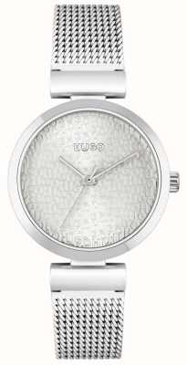 HUGO #douceur femme | bracelet en maille d'acier inoxydable | cadran argenté 1540130