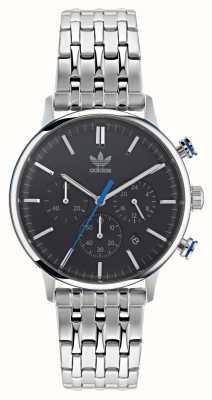 Adidas Coder un chrono | cadran noir | bracelet en acier inoxydable AOSY22018