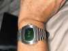 Customer picture of Hamilton Quartz numérique psr classique américain (40,8 mm) affichage noir et vert / bracelet en acier inoxydable H52414131