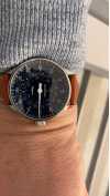 Customer picture of MeisterSinger Homme Classic Plus Perigraph Day Date Automatic Sunburst Bleu PDD908